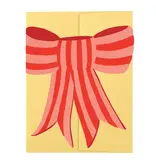 Isatopia Pink Stripy Bow - Die Cut Card