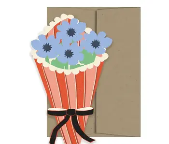 Flower Bouquet Amour Collection - Die Cut Card