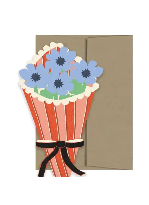 Flower Bouquet Amour Collection - Die Cut Card