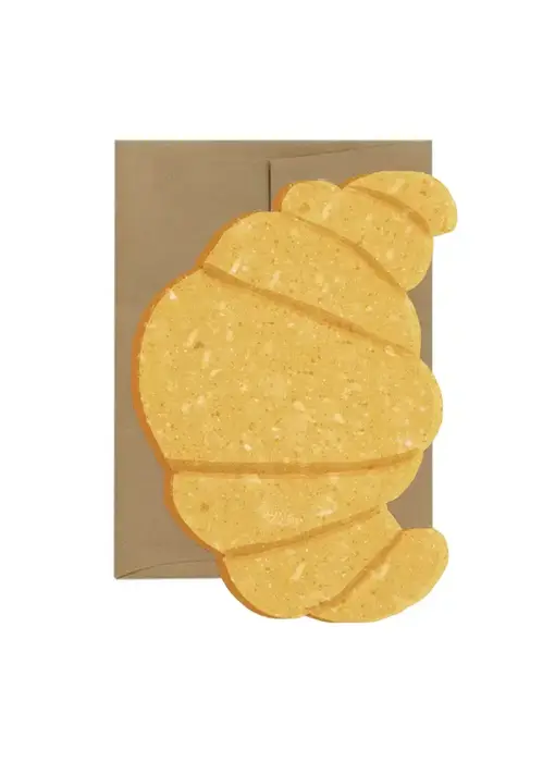 Croissant Card - French Collection - Die Cut Card