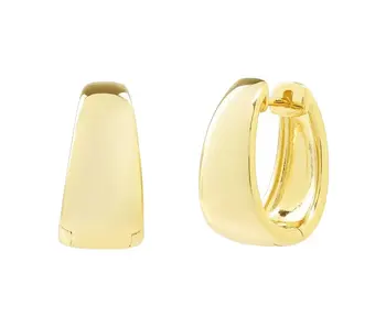 Chunky Elongated Earrings - Gold Vermeil