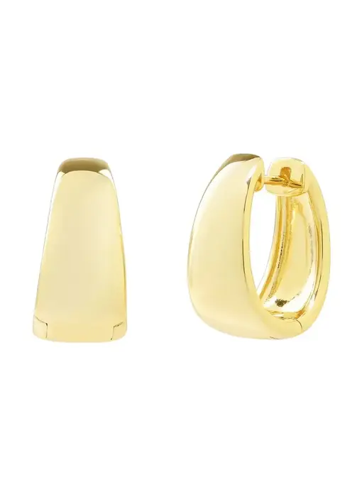 Chunky Elongated Earrings - Gold Vermeil