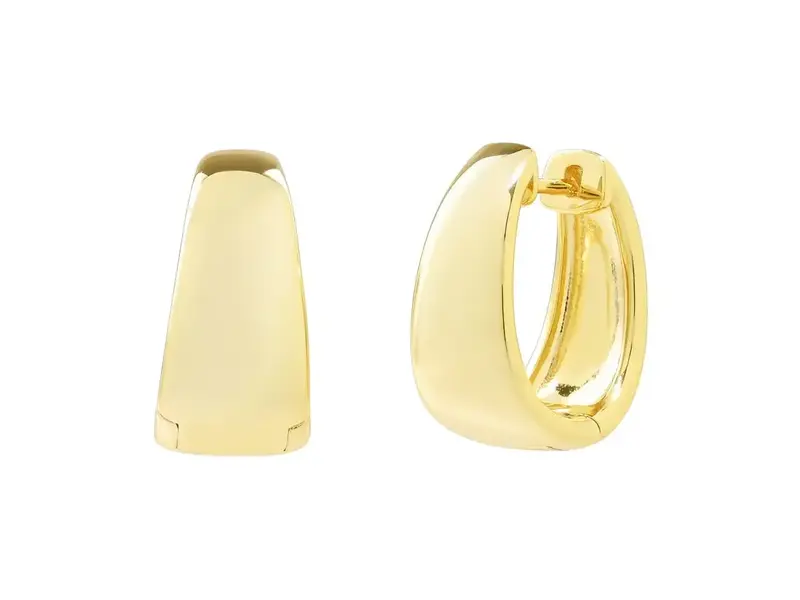 Ofina Jewelry Chunky Elongated Earrings - Gold Vermeil