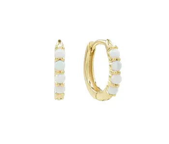 Opal Huggies - Gold Vermeil