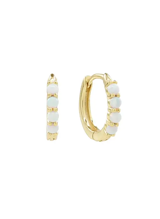 Opal Huggies - Gold Vermeil