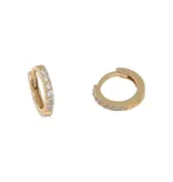Ofina Jewelry Classic CZ 17mm Large Huggies - Gold Vermeil