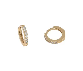 Classic CZ 17mm Large Huggies - Gold Vermeil