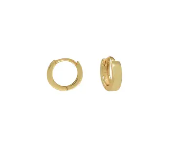 11mm Small Thick Ear Huggies - Gold Vermeil