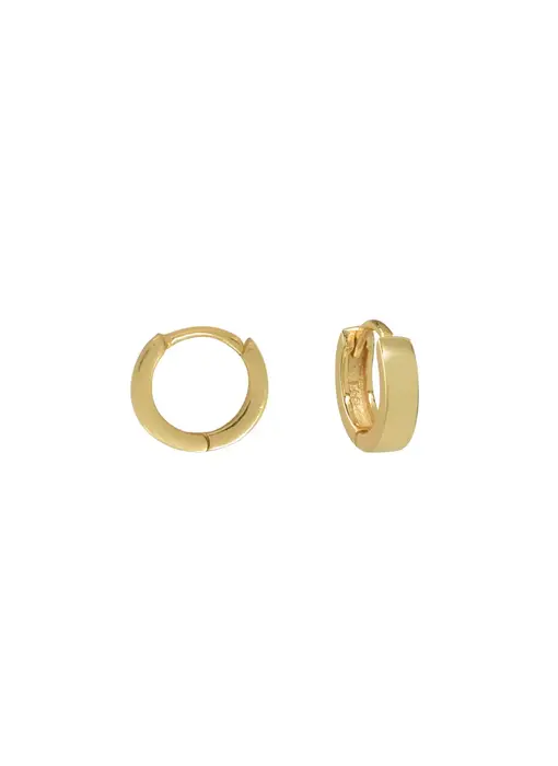 11mm Small Thick Ear Huggies - Gold Vermeil