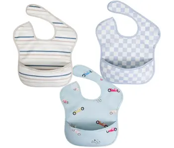 Sleeveless (3-pc) Smock Bib Set For Baby & Toddler (Cars)