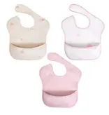 Ali + Oli Sleeveless (3-pc) Smock Bib Set For Baby & Toddler (Flowers)