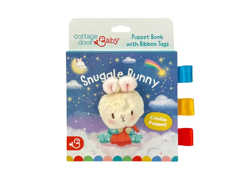 cottage door press Snuggle Bunny Crinkle Finger Puppet Book