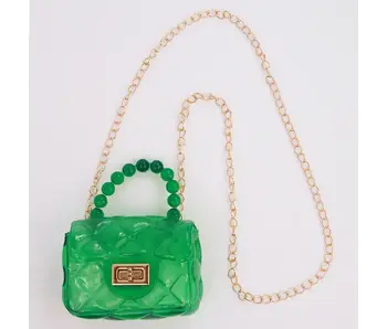 Clear Jelly Purse - Green