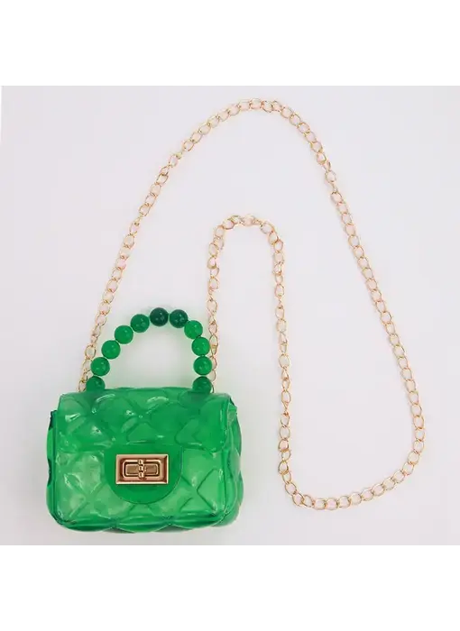 Clear Jelly Purse - Green