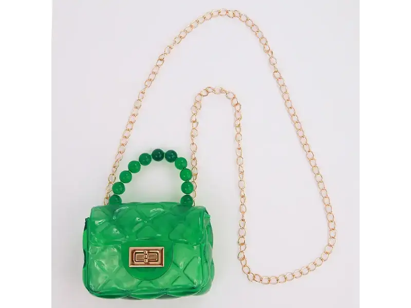 Sparkle Sister by Couture Clear Jelly Purse - Green
