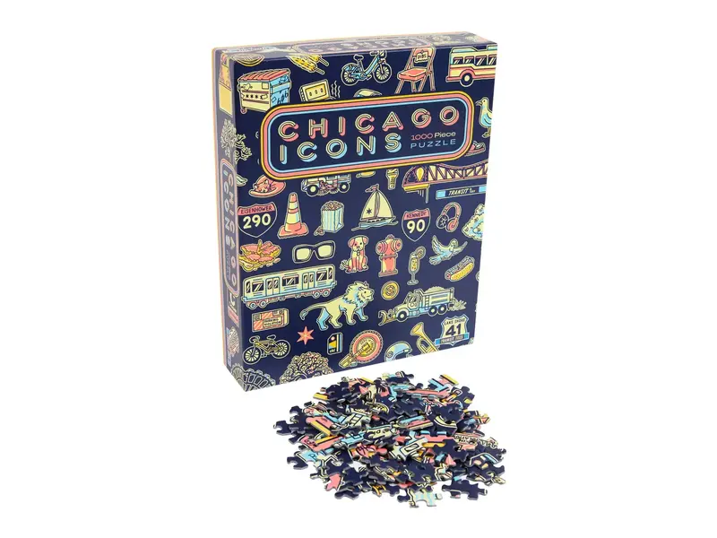 Transit Tees Chicago Icons 1000 Piece Puzzle