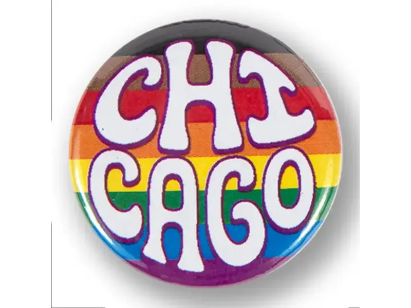 Transit Tees Button Pin - chicago pride
