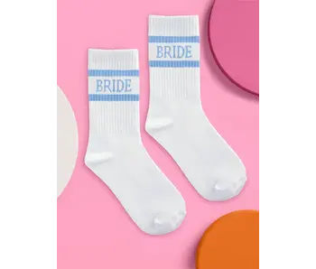 Blue Bride Socks | Something Blue Wedding Socks Bachelorette