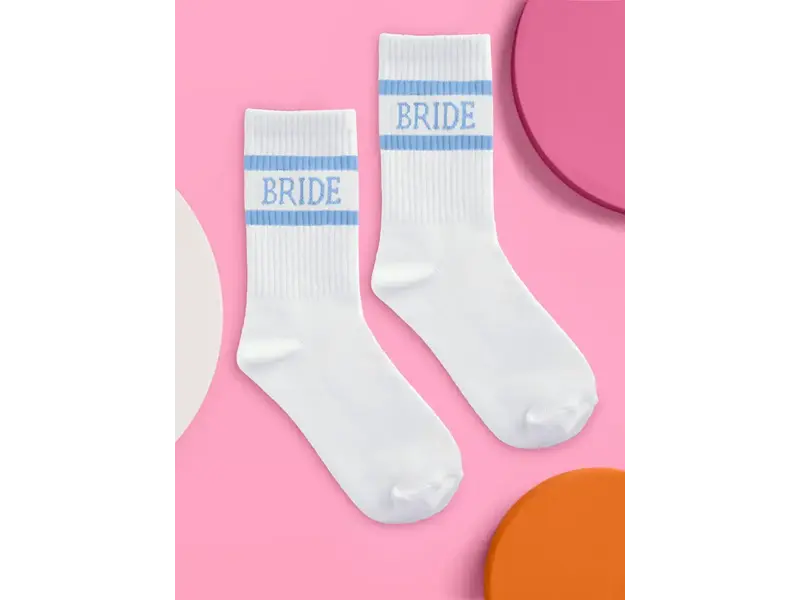 xo, Fetti Blue Bride Socks | Something Blue Wedding Socks Bachelorette