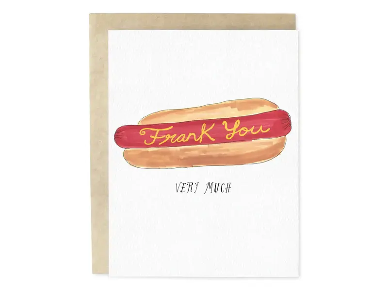 Skribbles Frank You Very Much Hand-Illustrated Thank You Greeting Card