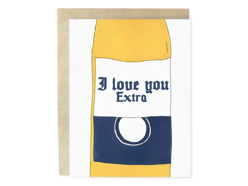 Skribbles I Love You Extra Corona Beer Love Greeting Card