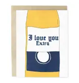 Skribbles I Love You Extra Corona Beer Love Greeting Card