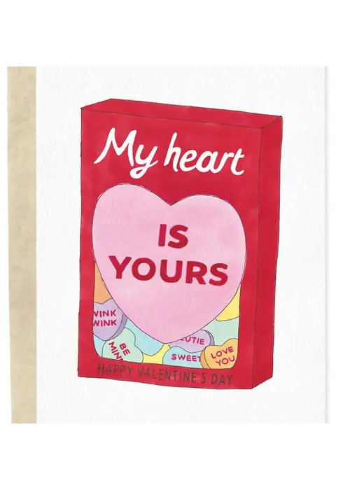 Valentine's Heart Candy Hand-Illustrated Greeting Card