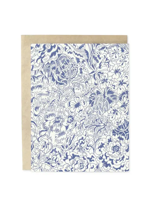Flower Sketch Blank Greeting Card