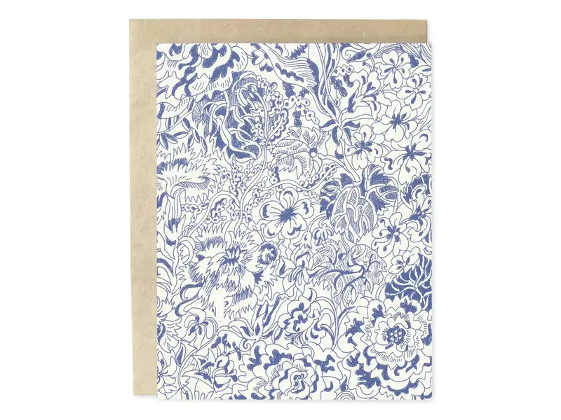Skribbles Flower Sketch Blank Greeting Card