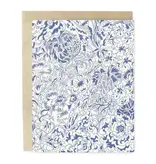 Skribbles Flower Sketch Blank Greeting Card