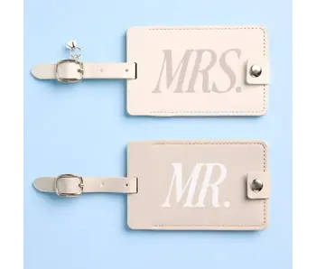 Mr and Mrs Luggage Tags | Engagement Gift, Wedding, Travel