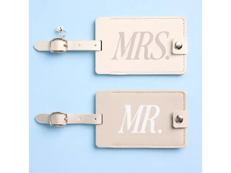 xo, Fetti Mr and Mrs Luggage Tags | Engagement Gift, Wedding, Travel