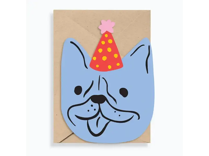 Paper Source Die Cut Party Hat Dog Birthday Card