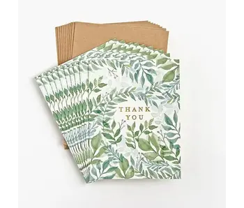 Watercolor Garden Thank You Card - Set of 10