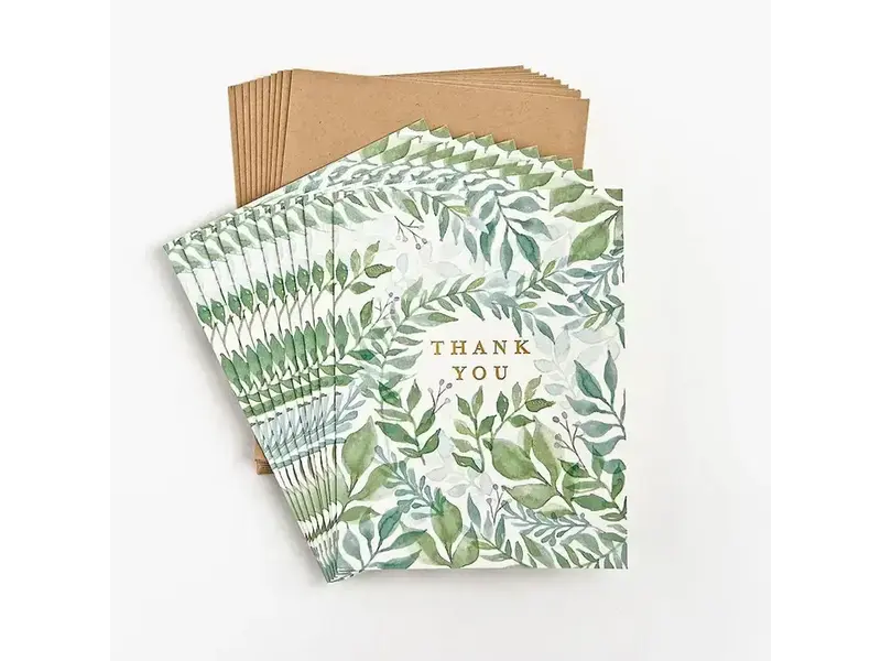 Paper Source Watercolor Garden Thank You Card - Set of 10