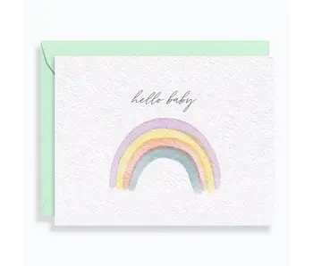 Watercolor Rainbow Baby Card