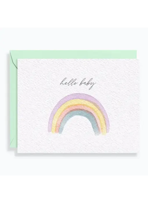 Watercolor Rainbow Baby Card