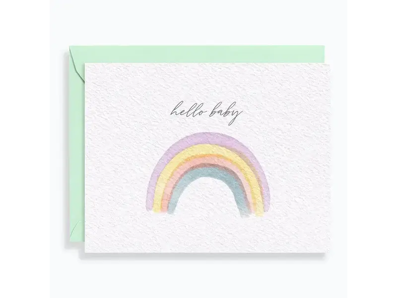 Paper Source Watercolor Rainbow Baby Card