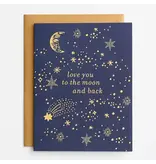 Paper Source To the Moon and Back Love Card