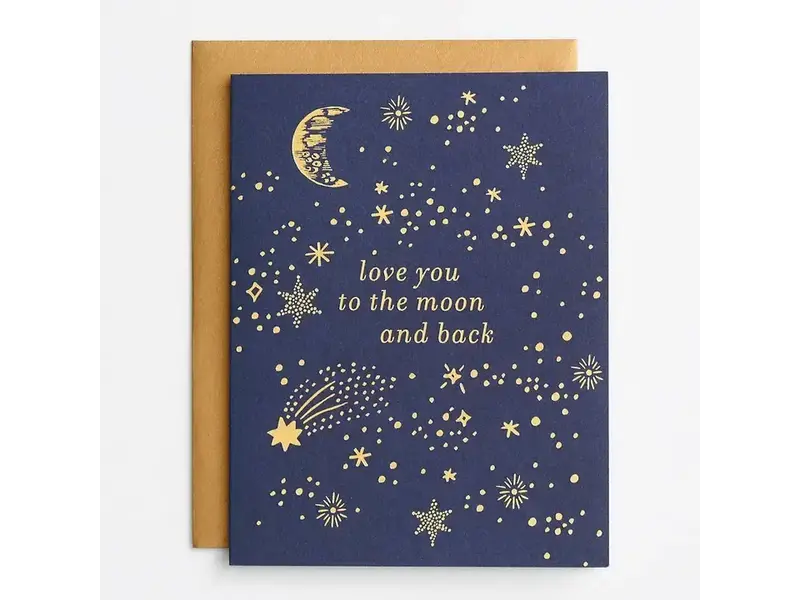 Paper Source To the Moon and Back Love Card