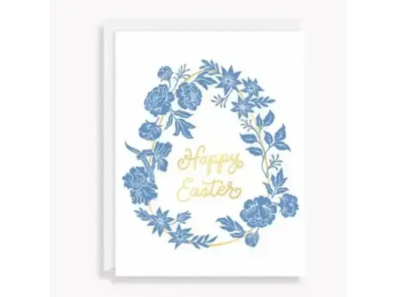 Paper Source Floral Egg Easter Card
