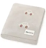 Bleu La La 100% Luxury Cotton Receiving Swaddle Baby Blanket - Cars Oat
