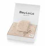 Bleu La La 100% Organic Cotton Luxury Organic Blanket + Hat Gift Set - Oatmeal