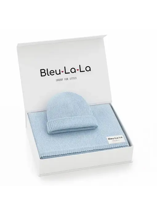 Luxe - 100% Organic Cotton Knit Blanket + Hat Boxed Gift Set