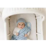 Bleu La La Luxe - 100% Organic Cotton Knit Blanket + Hat Boxed Gift Set