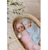 Bleu La La Luxe - 100% Organic Cotton Knit Blanket + Hat Boxed Gift Set