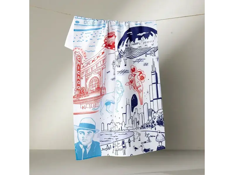 Geometry Chicago in Color Tea Towel (18 x 30)