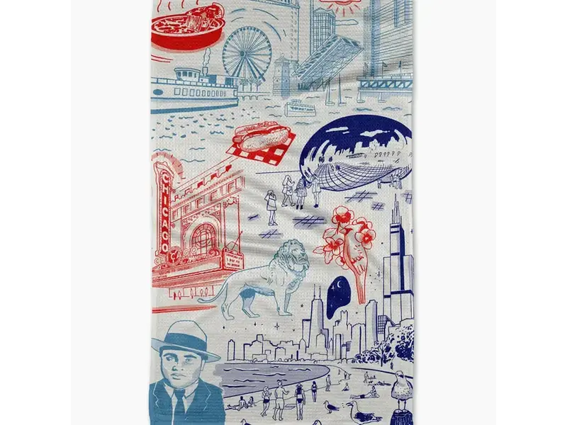 Geometry Chicago in Color Tea Towel (18 x 30)