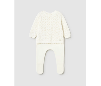 Knit Pants and Sweater Set Ceramic