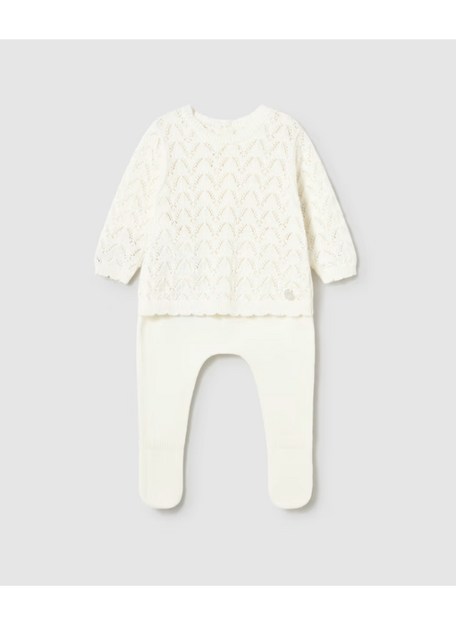 Knit Pants and Sweater Set Ceramic